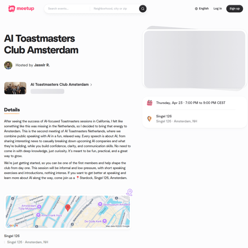 AI Toastmasters Club Amsterdam