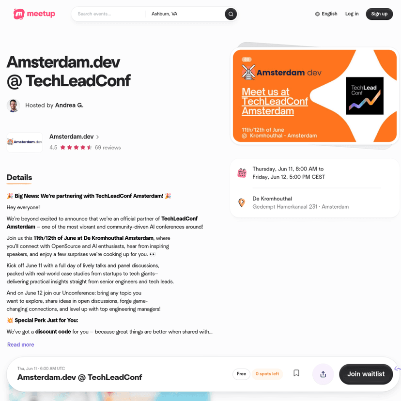 Amsterdam.dev @ TechLeadConf 2026